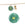 Beads wholesaler  - Green aventurine pendant 12mm astrological sign Pisces - Hole: 1mm (1)