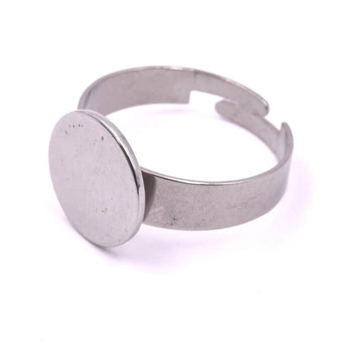 Adjustable stainless steel ring 17mm - 12mm plate (1)