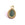 Beads wholesaler  - Drop pendant and green jade cabochon Golden stainless steel - 15x10mm (1)