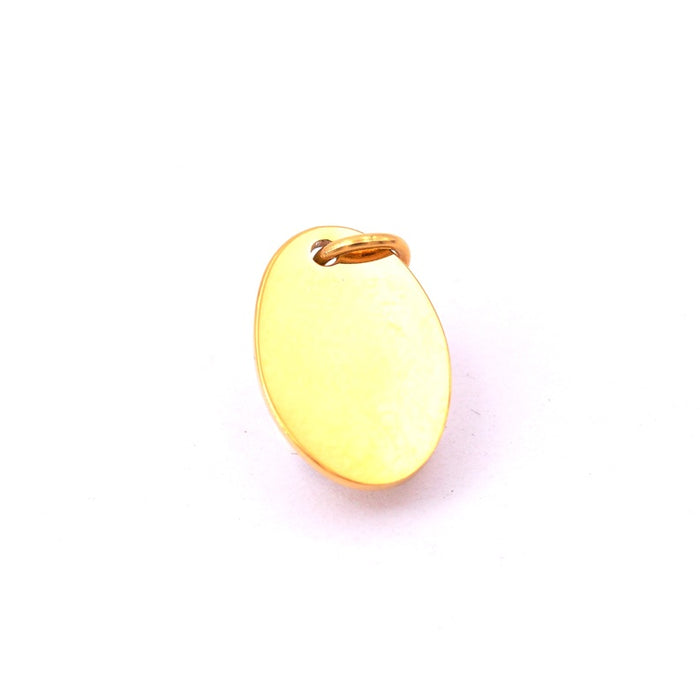 Oval medal pendant golden stainless steel14x10mm (1)