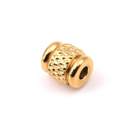 Buy Tube bead Golden stainless steel 6x5mm - hole: 2mm (1)