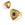 Beads wholesaler  - Adjustable striated heart ring in gold-plated steel 17mm for 18x6mm cabochon (1)