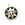 Beads Retail sales Round brass pendant 20mm synthetic malachite with star and zircon (1)