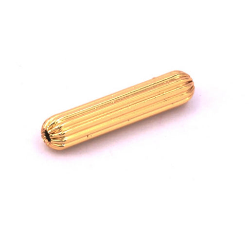 Cylinder tube beads Golden brass 18x4mm - Hole: 1.2mm (1)