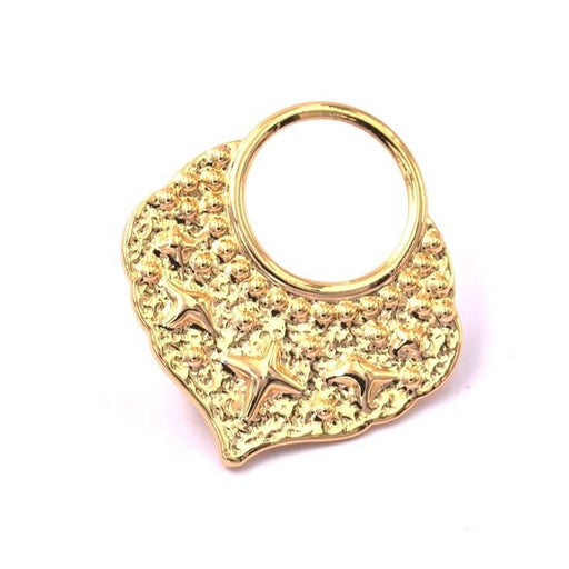 Buy Ethnic ring pendant in golden brass quality 27mm (1)