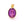 Beads Retail sales Oval medal with Virgin - purple enamel 15mm and bail (1)