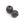 Beads wholesaler  - Round bead and jet zircon pavé 6mm gunmetal brass - hole: 1.5mm (1)