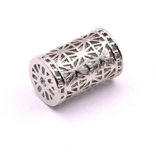 Buy Ethnic cage tube bead colour rhodium-plated quality 18x12mm - hole: 2mm (1)