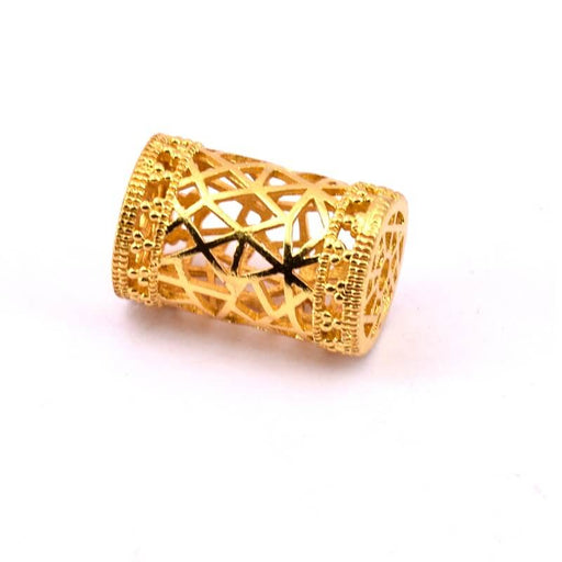 Buy Ethnic cage tube bead beaded colour golden quality 18x12mm (1)