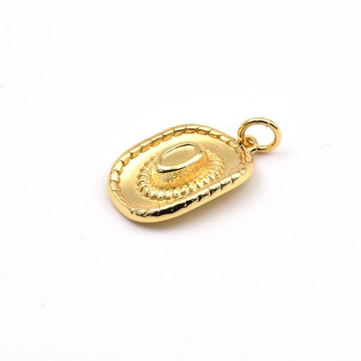 Hat pendant Golden brass 16x12mm (1)