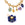 Beads wholesaler  - Flower pendant with lapis lazuli faceted beads and gold copper 10x14mm (1)