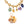 Beads wholesaler  - Flower pendant yellow agate faceted beads and gold copper 10x14mm (1)