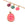 Beads wholesaler  - Oval clover pendant in golden-plated brass with pink enamel, 12x10mm - hole: 1mm (1)