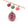 Beads wholesaler  - Oval clover pendant in golden-plated brass with purple enamel, 12x10mm (1)