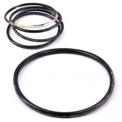 Dark natural horn bangle bracelet 66-70mm - Thickness: 3mm (1)