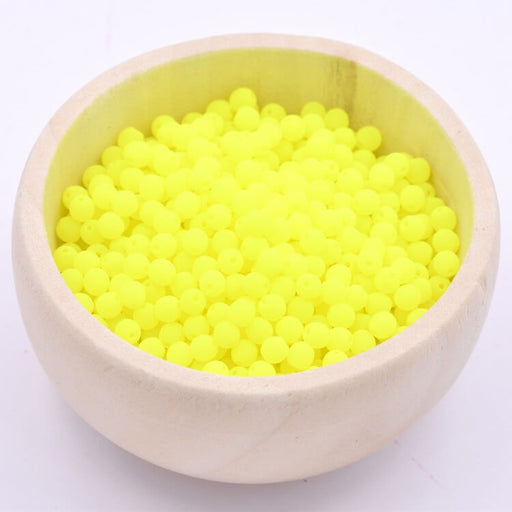 Czech round beads Neon Yellow 3mm (30)