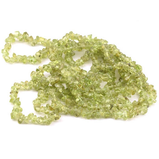 Buy Peridot rounded chips bead 4-6mm - hole: 0.5mm (1 strand - 91cm)