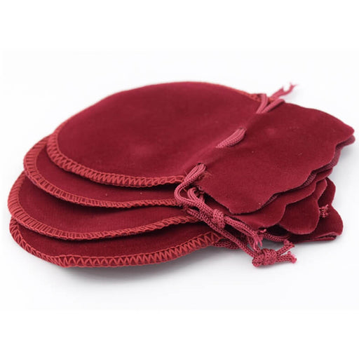 Burgundy polyester purse shape pouch 12x8mm (4)