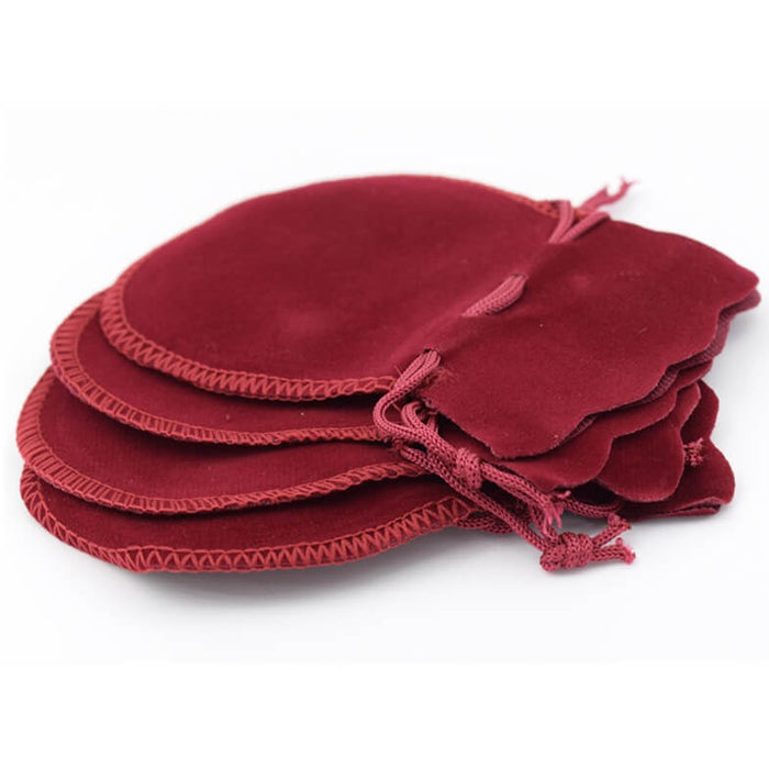 Burgundy polyester purse shape pouch 12x8mm (4)