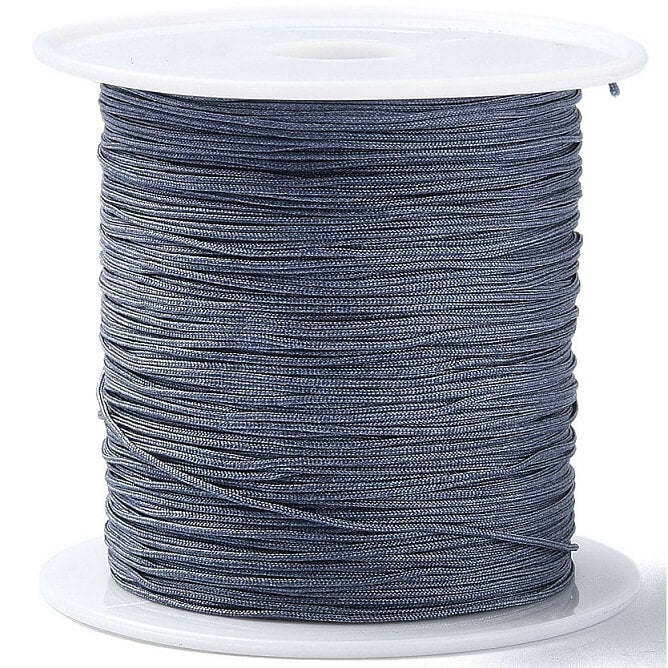 Braided nylon cord 0.4mm steel blue (5m)