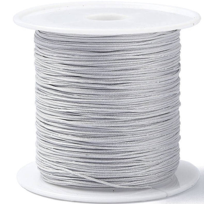 Gray braided nylon cord - 0.4mm (5m)