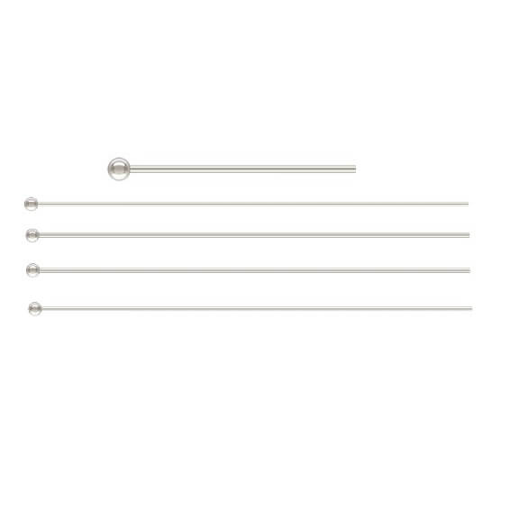 Ball head pin - Sterling Silver - 50x0.5mm (4)