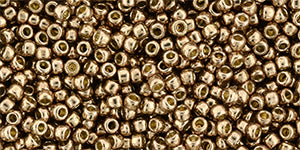 Buy ccPF593- Toho Beads 11/0 Round PermaFinish Galvanized Almond (10g)