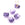 Beads wholesaler  - Violet flower glass bead purple 10x6mm - Hole: 1mm (4)