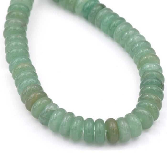 Aventurine donut rondelle beads 10x4mm - Hole: 1mm (1 strand-20cm)