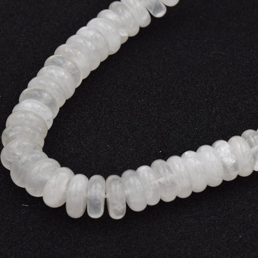 Buy Quartz crystal donut rondelle beads 10x4mm - Hole: 1mm (1 strand-20cm)