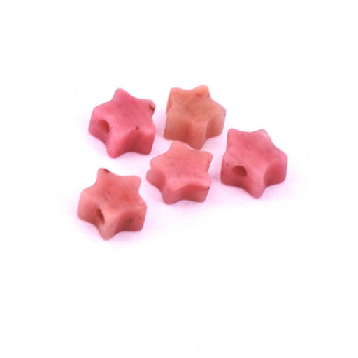 Buy Rhodonite star bead 4x2mm - Hole: 0.8mm (5)