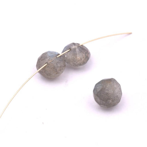 Buy Labradorite faceted onion bead 6x7mm - Hole: 0.4mm (1)