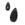 Beads wholesaler  - Obsidian black faceted drop pendant 25mm - Hole: 1mm (1)