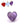 Beads wholesaler  - Faceted amethyst heart bead 8mm - Hole: 1mm (1)