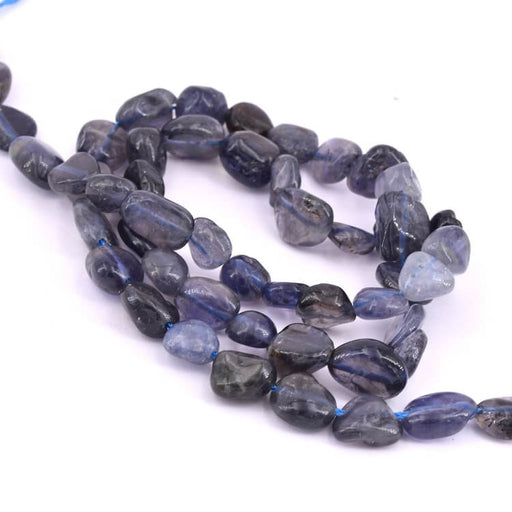 Natural Iolite nugget bead 8-11x7-10mm (1 Strand-39cm)