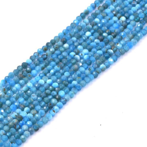 Buy Round faceted bead Apatite 2.5mm - hole: 0.5mm (1 strand - 38cm)