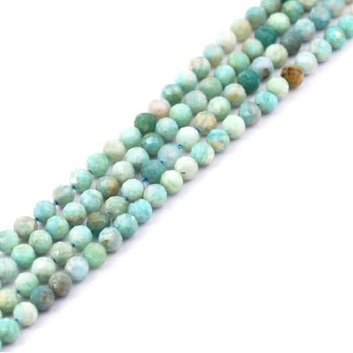 Amazonite faceted rondelle beads 4.5mm (1 Strand: 37cm)