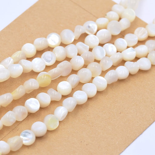 Natural shell nugget beads 6x4~5mm (1strand-39cm)