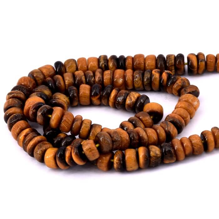 Tiger's Eye Rondelle Heishi Bead 4-6x2-4mm (1 Strand-33cm)