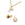 Beads Retail sales Round charm pendant in golden brass with zircon 6x4x3.5mm (1)