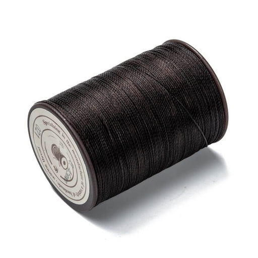 Brazilian twisted waxed polyester cord brown black 0.45mm (1 Spool)