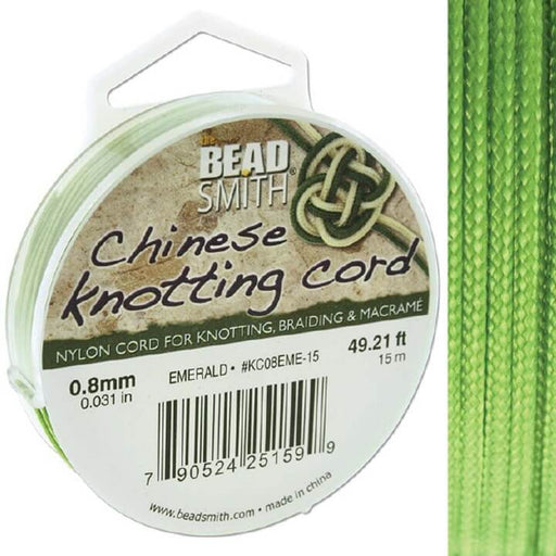 Buy Braided nylon wire cord - 0.8mm - Green - 15m spool (1)