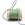 Beads wholesaler  - Braided cotton cord with green and beige gold thread - 2mm (2m)