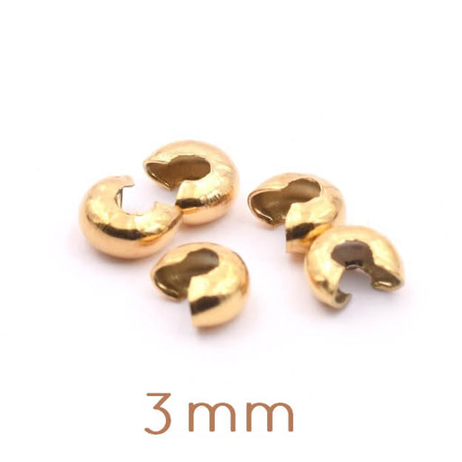 3mm Crimp Bead Covers, Gunmetal - Golden Age Beads