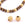 Beads wholesaler  - Round Bead Ethnic Round Bead brass gold plated quality 8mm - hole: 2,5mm (2)