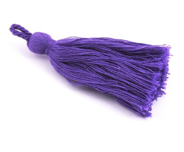 Tassel cotton PURPLE 8cm (1)