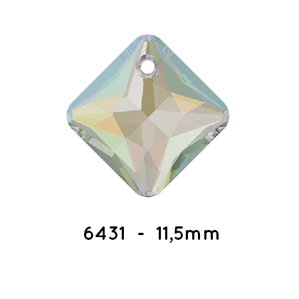 Swarovski 6431 Princess Cut pendant Crystal AB 11,5mm (1)