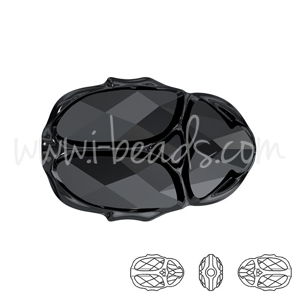 5728 Swarovski Scarab Bead 12mm jet (1)