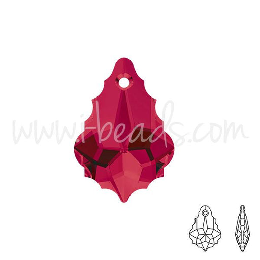 Buy swarovski baroque pendant ruby 16mm (1)