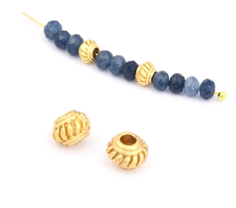 Heishi bead Ethnic brass gold plated quality 5mm (3)